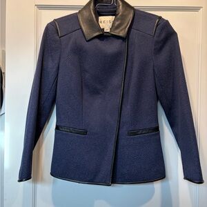 Reiss Navy Blazer with Black Trim